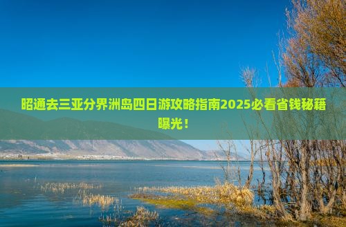 昭通去三亚分界洲岛四日游