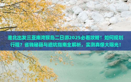 淮北出发三亚南湾猴岛二日游