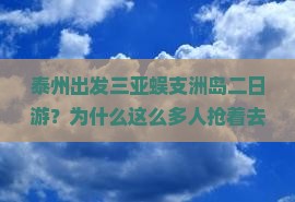 泰州出发三亚蜈支洲岛二日游