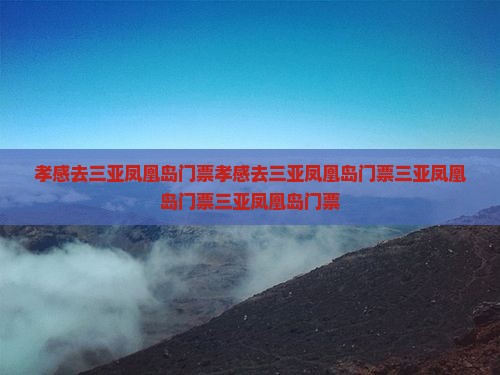 孝感去三亚凤凰岛门票