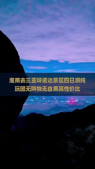 淮南去三亚呀诺达景区四日游纯玩团无购物无自费高性价比