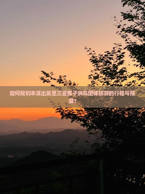 如何规划本溪出发至三亚椰子洲岛团体旅游的行程与预算？