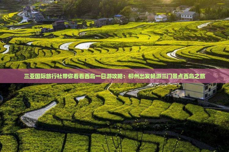 三亚国际旅行社带你看看西岛一日游攻略：柳州出发畅游三门景点西岛之旅