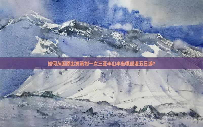如何从固原出发策划一次三亚半山半岛帆船港五日游？