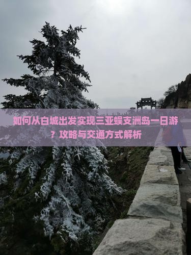 如何从白城出发实现三亚蜈支洲岛一日游？攻略与交通方式解析