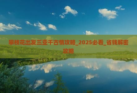 攀枝花出发三亚千古情攻略