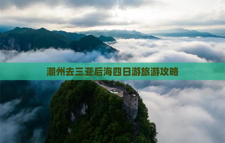 潮州去三亚后海四日游