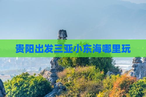 贵阳出发三亚小东海哪里玩