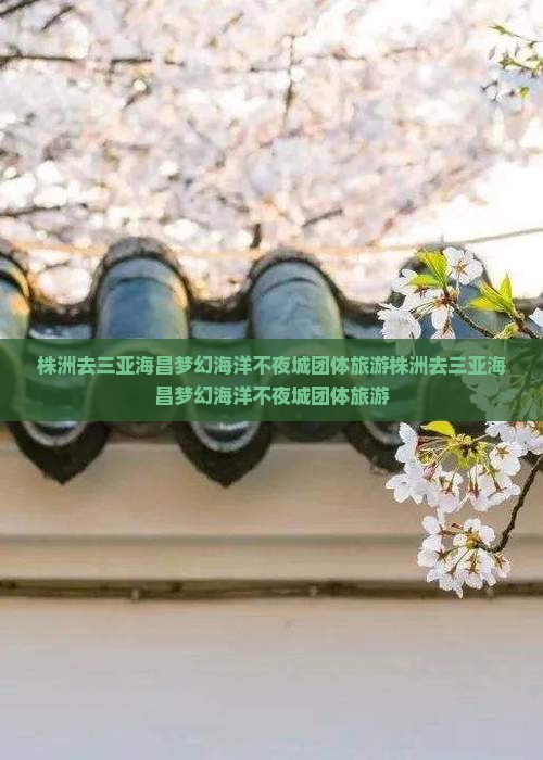 株洲去三亚海昌梦幻海洋不夜城团体旅游