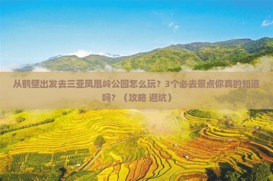 鹤壁出发三亚凤凰岭公园必玩地