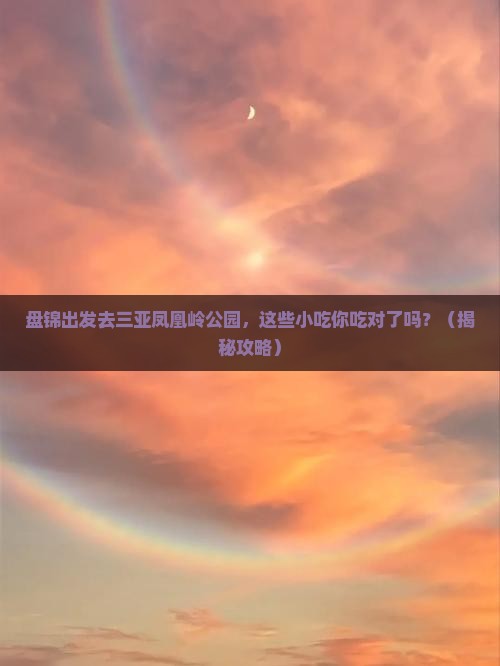 盘锦前往三亚凤凰岭公园旅游小吃