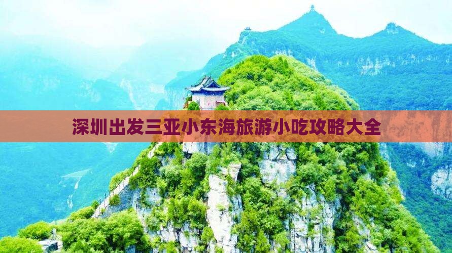 深圳出发三亚小东海旅游小吃 深圳出发三亚小东海旅游小吃