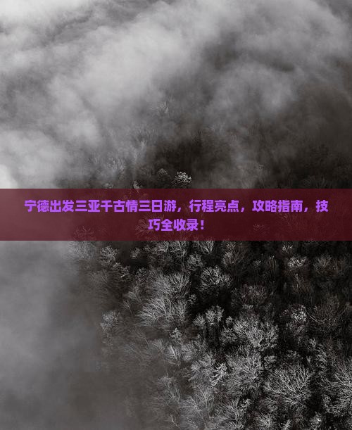 宁德出发三亚千古情三日游