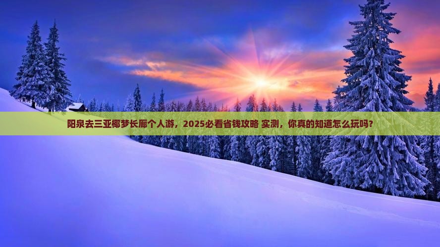 阳泉去三亚椰梦长廊个人游
