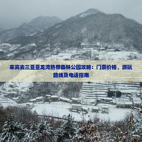 来宾去三亚亚龙湾热带森林公园攻略：门票价格、游玩路线及电话指南
