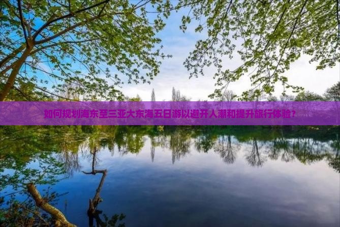如何规划海东至三亚大东海五日游以避开人潮和提升旅行体验？