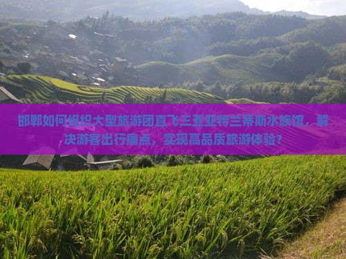 邯郸如何组织大型旅游团直飞三亚亚特兰蒂斯水族馆，解决游客出行痛点，实现高品质旅游体验？
