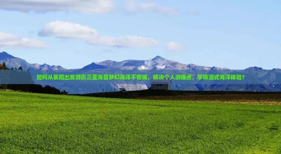 如何从襄阳出发游历三亚海昌梦幻海洋不夜城，解决个人游痛点，享柿浸式海洋体验？