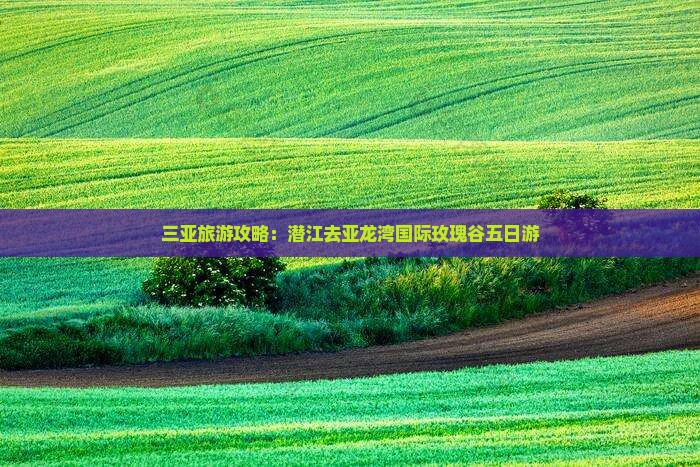 三亚旅游攻略：潜江去亚龙湾国际玫瑰谷五日游