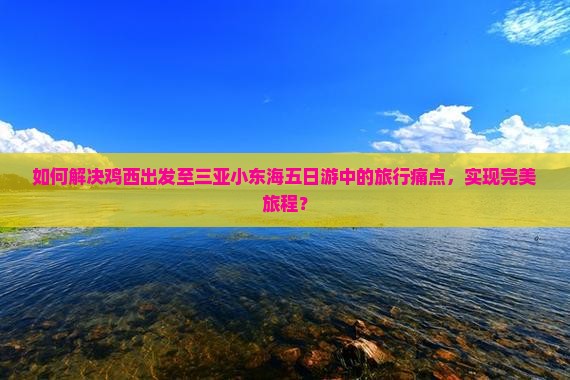 如何解决鸡西出发至三亚小东海五日游中的旅行痛点，实现完美旅程？