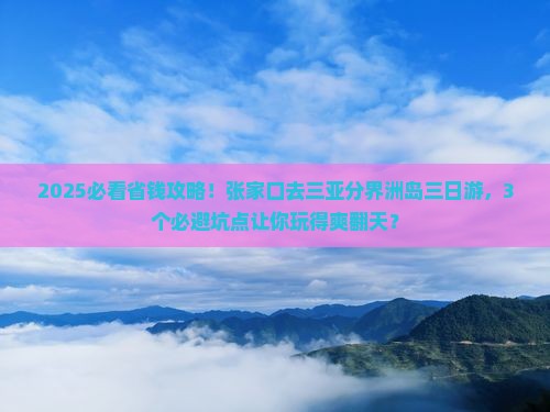 张家口去三亚分界洲岛三日游