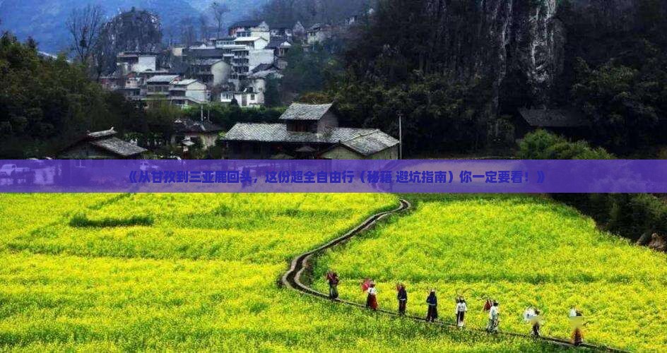 甘孜去三亚鹿回头自由行