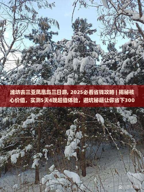 潍坊去三亚凤凰岛三日游