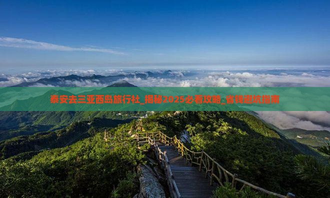 泰安去三亚西岛旅行社
