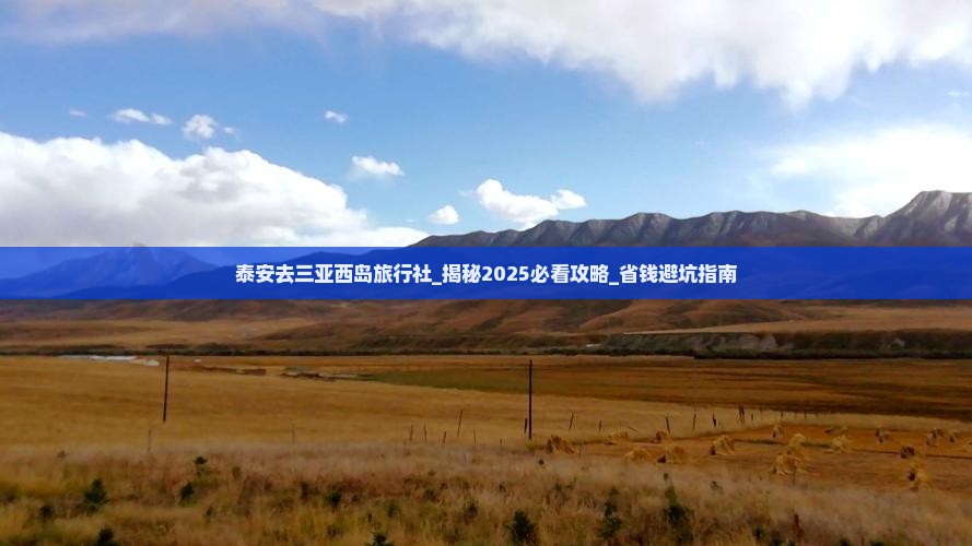 泰安去三亚西岛旅行社