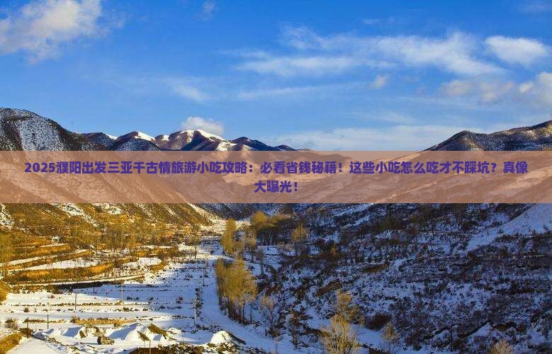 濮阳出发三亚千古情旅游小吃