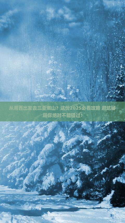 湘西出发三亚南山文化旅游区自由行