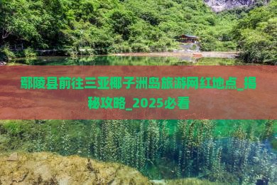 鄢陵县前往三亚椰子洲岛旅游网红地点