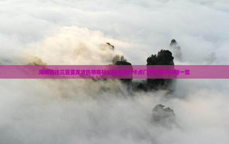海南前往三亚亚龙湾热带森林公园旅游打卡点门票价格与攻略一览
