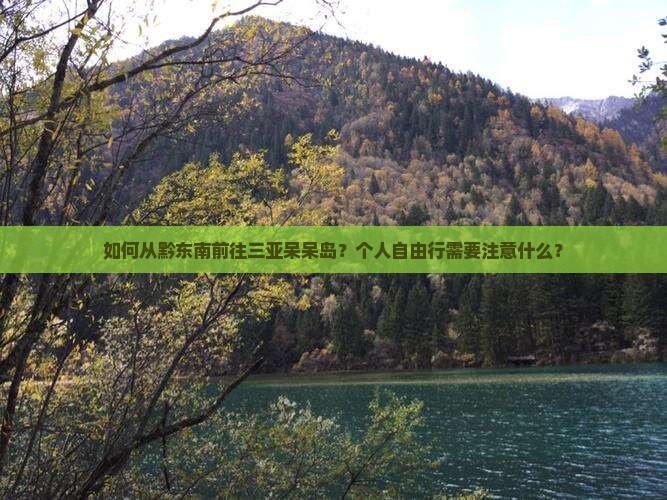 如何从黔东南前往三亚呆呆岛？个人自由行需要注意什么？