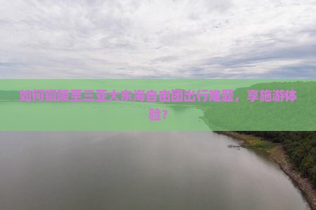 如何铜陵至三亚大东海自由团出行难题，享施游体验？