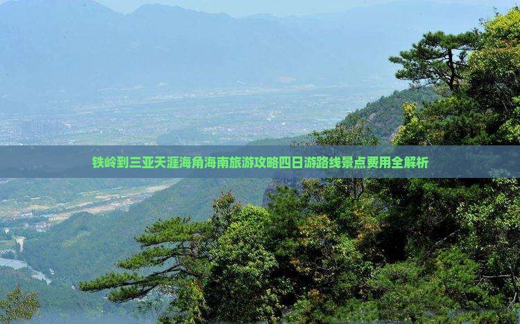 铁岭到三亚天涯海角海南旅游攻略四日游路线景点费用全解析