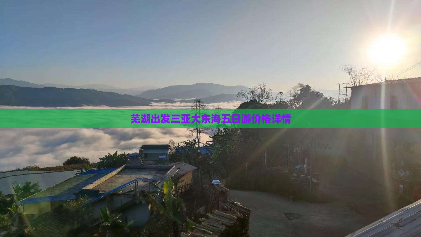 芜湖出发三亚大东海五日游价格详情
