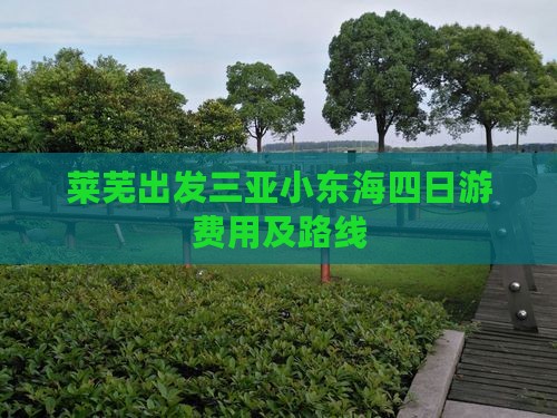 莱芜出发三亚小东海四日游费用及路线
