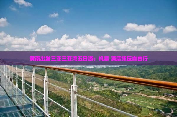 黄南出发三亚三亚湾五日游：机票+酒店纯玩自由行