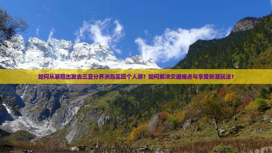 如何从襄阳出发去三亚分界洲岛实现个人游？如何解决交通痛点与享受新潮玩法？