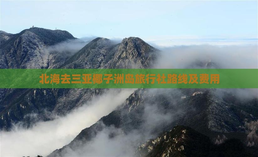 北海去三亚椰子洲岛旅行社路线及费用