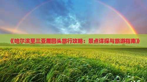 《哈尔滨至三亚鹿回头旅行攻略：景点详探与旅游指南》