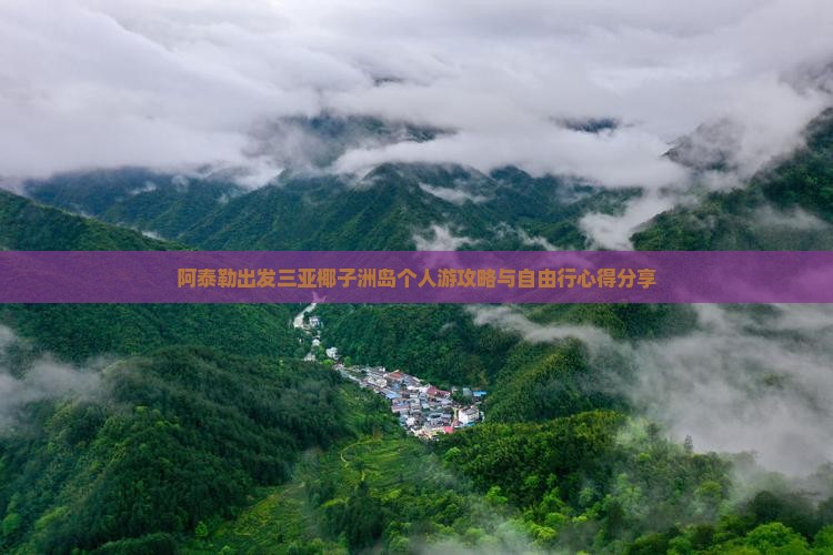阿泰勒出发三亚椰子洲岛个人游攻略与自由行心得分享