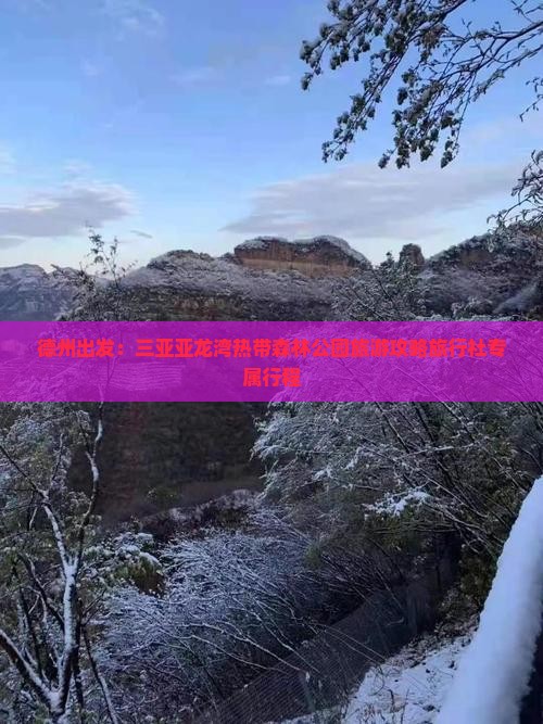 德州出发：三亚亚龙湾热带森林公园旅游攻略旅行社专属行程