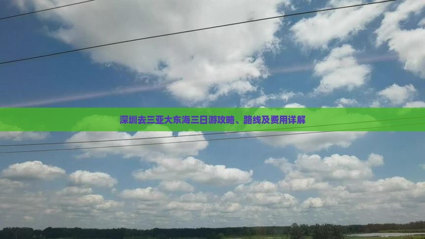 深圳去三亚大东海三日游