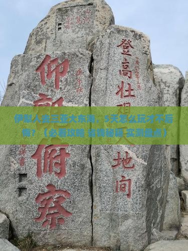 伊犁去三亚大东海哪里玩