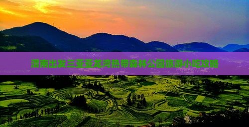 渭南出发三亚亚龙湾热带森林公园旅游小吃