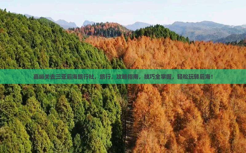 嘉峪关去三亚后海旅行社