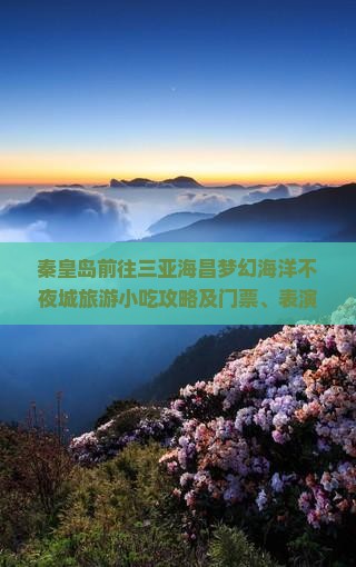 秦皇岛前往三亚海昌梦幻海洋不夜城旅游小吃攻略及门票、表演时间介绍