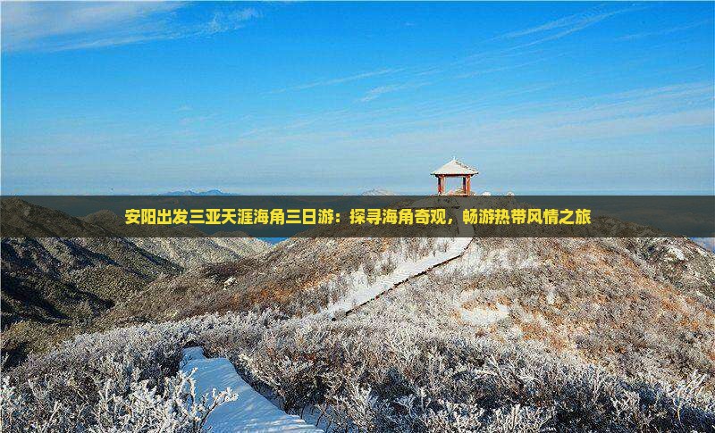 安阳出发三亚天涯海角三日游：探寻海角奇观，畅游热带风情之旅